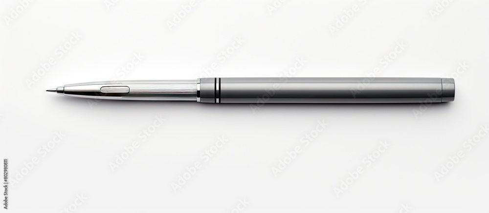 Poster A ballpoint pen rests on a white background with ample copy space for text or design elements