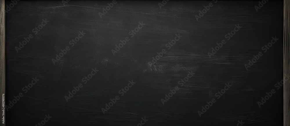 Poster a clean black chalkboard with traces of chalk providing a textured surface for writing or drawing pe