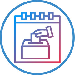 Fototapeta premium Election Day Icon Style