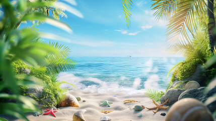 Realistic image with a summer theme business background ideas for sale in high resolution