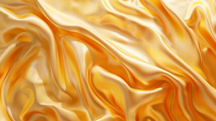 Obraz premium Golden satin or silk fabric background image.
