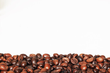 Roasted Coffee beans isolate on white background 