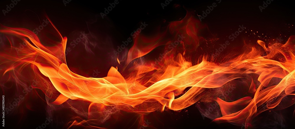 Leinwandbilder a close up of a burning flame with a blank area for text providing a copy space image