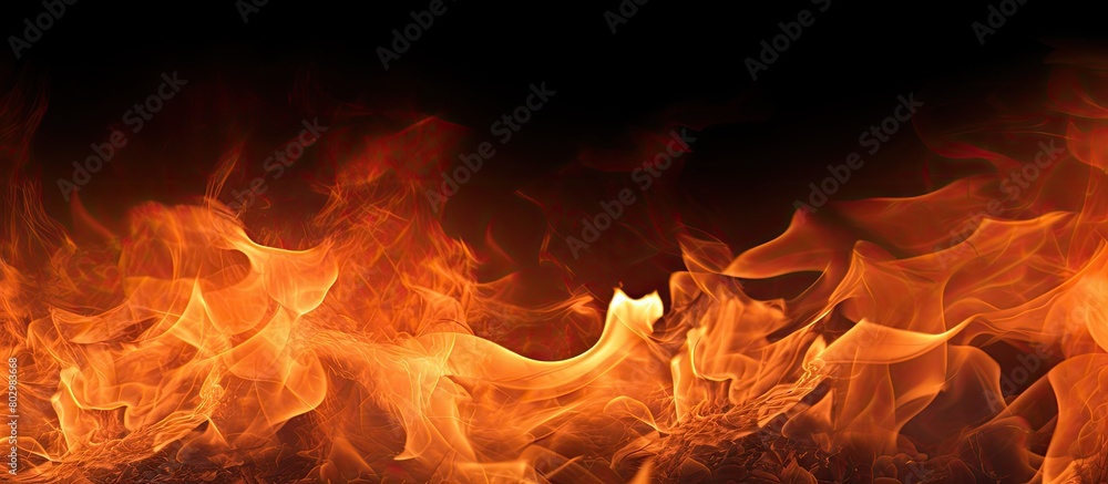 Leinwandbilder a close up of a burning flame with a blank area for text providing a copy space image