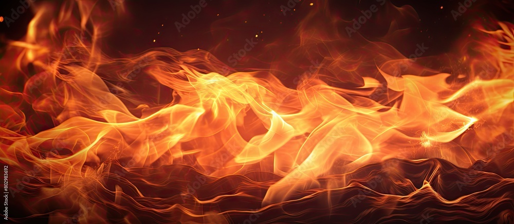 Leinwandbilder a close up of a burning flame with a blank area for text providing a copy space image