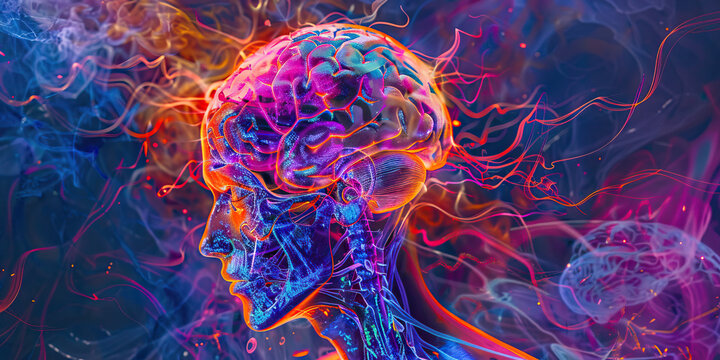 Non-Convulsive Status Epilepticus: The Altered Mental State and Seizure Activity - Visualize a person with a highlighted brain showing ongoing seizure activity without obvious convulsions