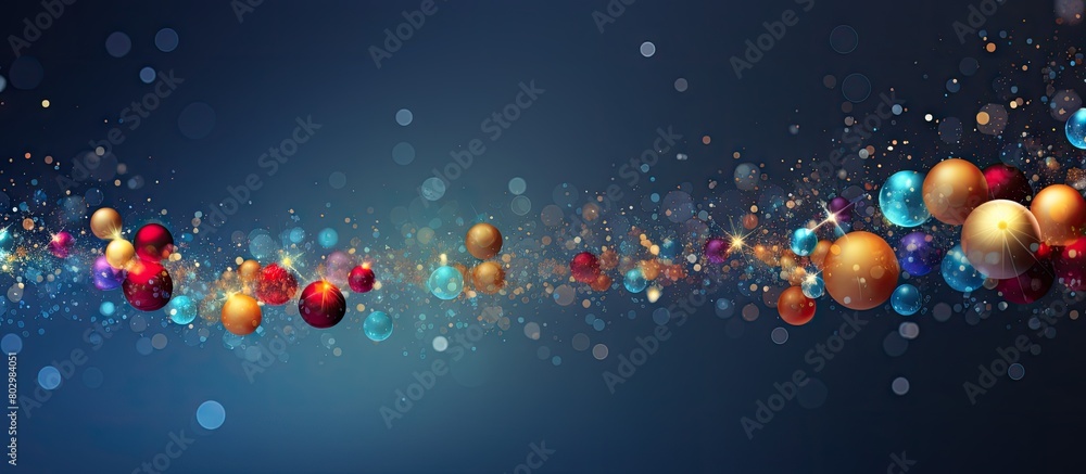 Poster A festive background for ringing in the new year featuring a cheerful Christmas arrangement and plenty of space for text or images. with copy space image. Place for adding text or design