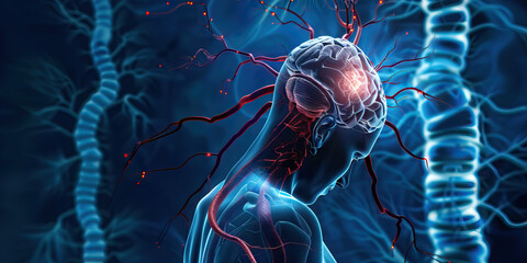 Acute Disseminated Encephalomyelitis (ADEM): The Brain and Spinal Cord Inflammation - Picture a person with a highlighted brain and spinal cord showing inflammation