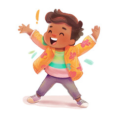 Cute cool boy dabbing pose