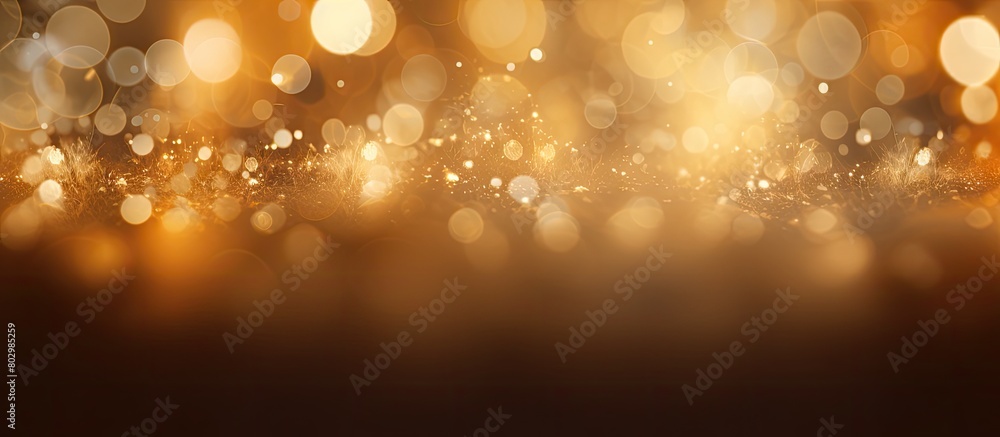 Poster a festive background with a natural bokeh effect and bright golden lights copy space image