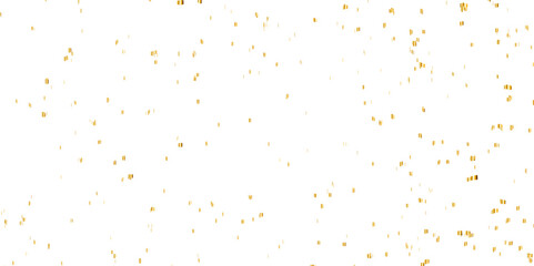 Abstract luxury golden confetti glitter and dust falling down on transparent background. Shiny glittering dust background. Vector illustration.