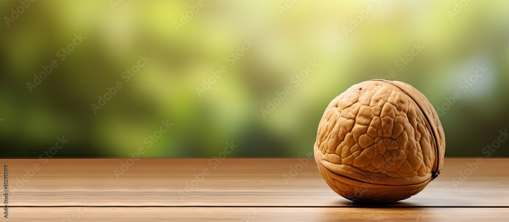 Poster A close up of a walnut with copy space image