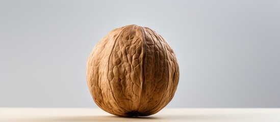 A close up of a walnut with copy space image