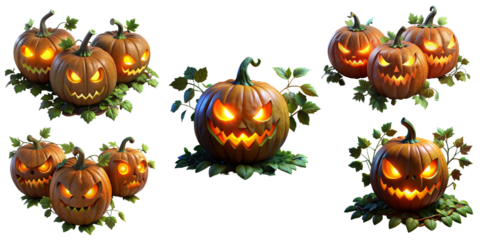 Halloween pumpkin looking very dangerous