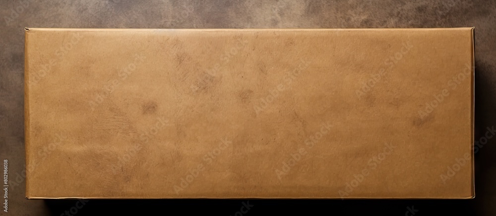Poster A copy space image of a textured brown paper box that serves as a background