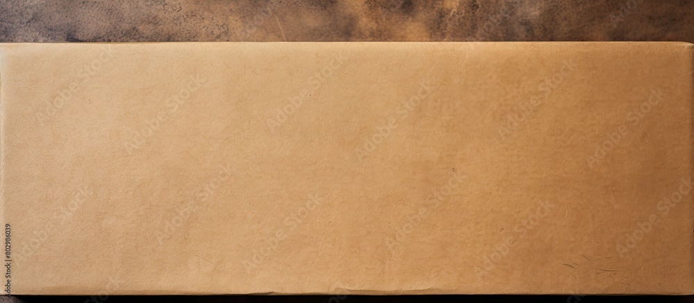 Aufkleber a copy space image of a textured brown paper box that serves as a background