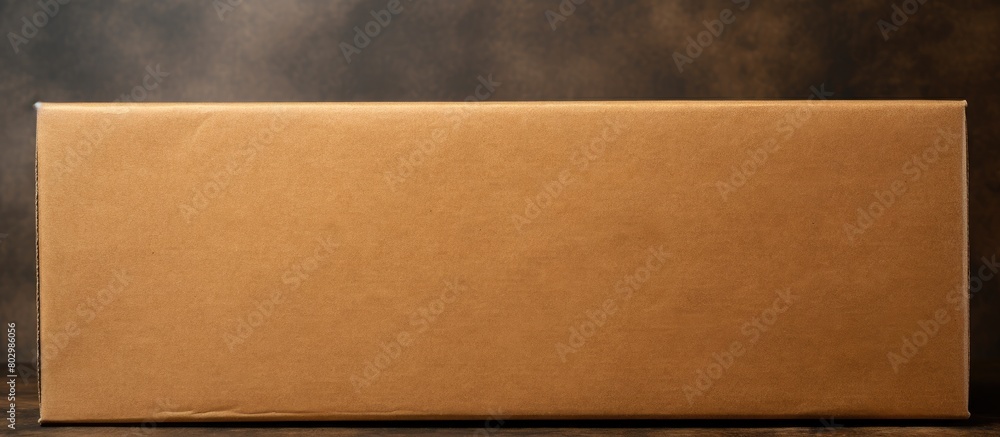 Poster a copy space image of a textured brown paper box that serves as a background
