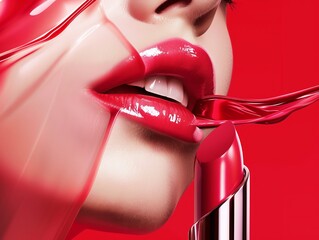 Timeless Beauty: Elegant Advertising Superstay Lipstick