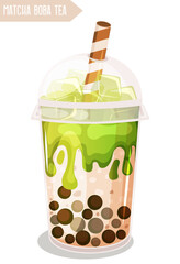 Matcha Boba Ice Tea - Perfect Summer Drink 