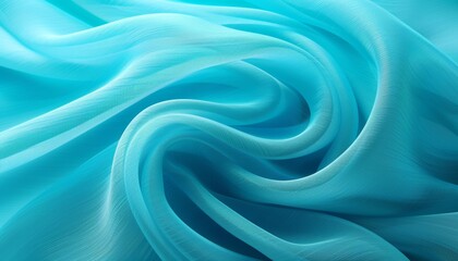 Tranquil blue silk waves  gentle fabric flow, soothing abstract backdrop with space for text