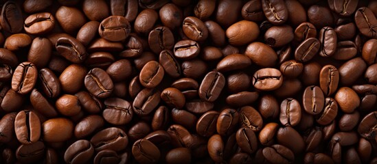 A background image featuring the texture of coffee beans for use with copy space