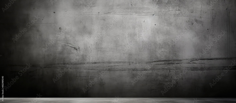 Poster A copy space image showcasing a textured design with a smooth gray concrete wall as the background