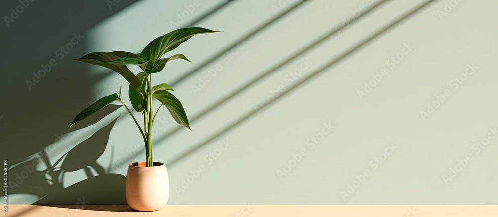 Poster a copy space image of the plant s shadow against a bright background providing room for text