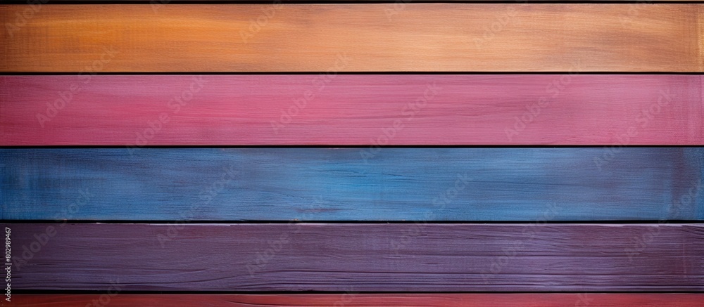 Aufkleber A colored wooden board meant for design or text with a creative artistic touch Perfect for adding style and visual interest to any copy space image