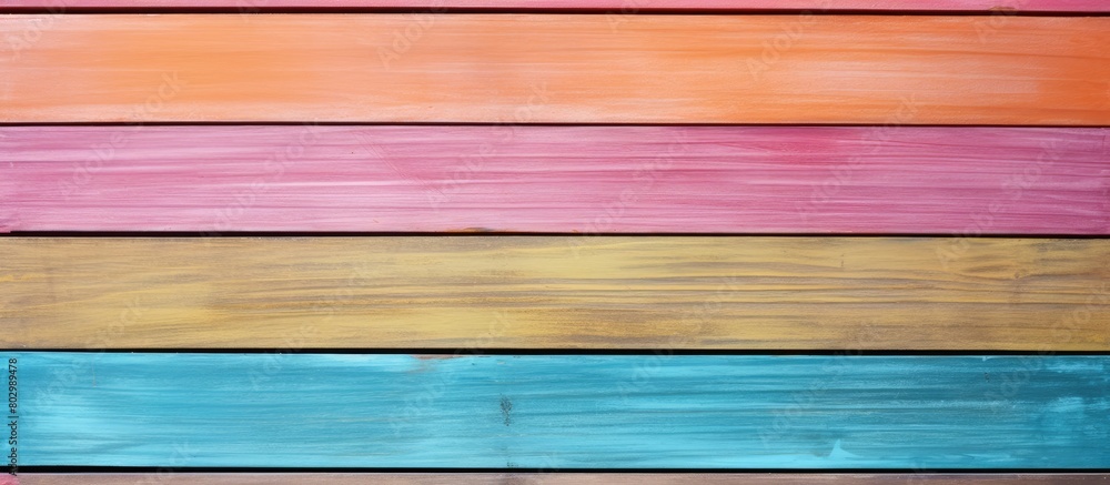 Poster A colored wooden board meant for design or text with a creative artistic touch Perfect for adding style and visual interest to any copy space image