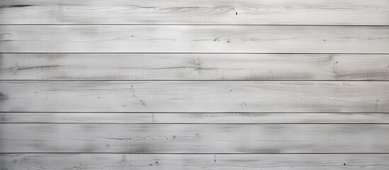 Naklejka premium A copy space image of a vintage white wooden wall background seen from the top in a front view The wall is made of gray painted planks and boards creating a gray backdrop