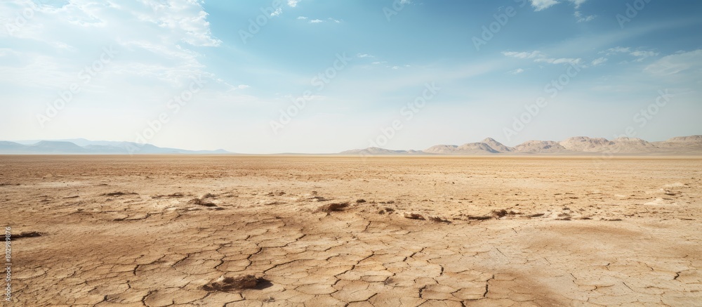 Poster a barren expanse of arid ground with no vegetation resembling a vast desert copy space image