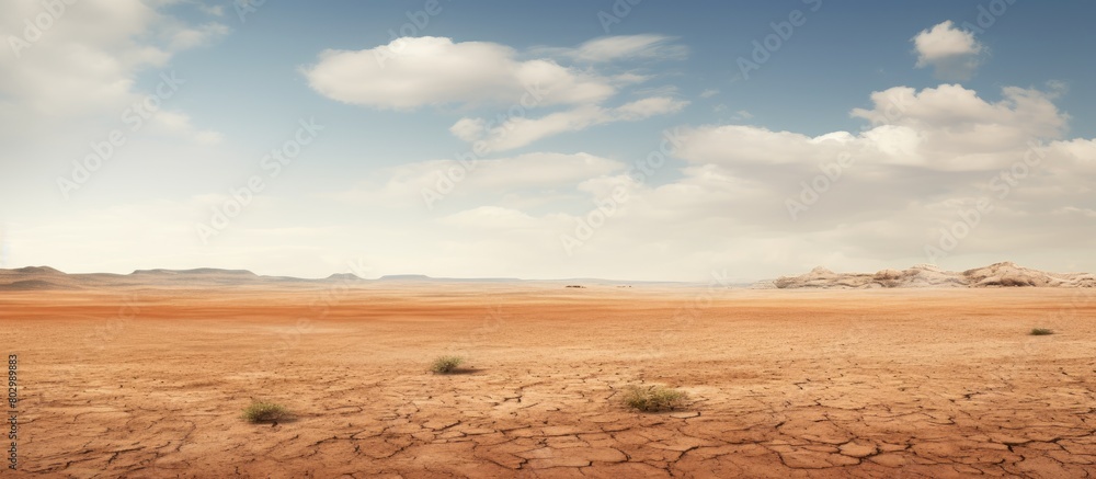 Poster a barren expanse of arid ground with no vegetation resembling a vast desert copy space image