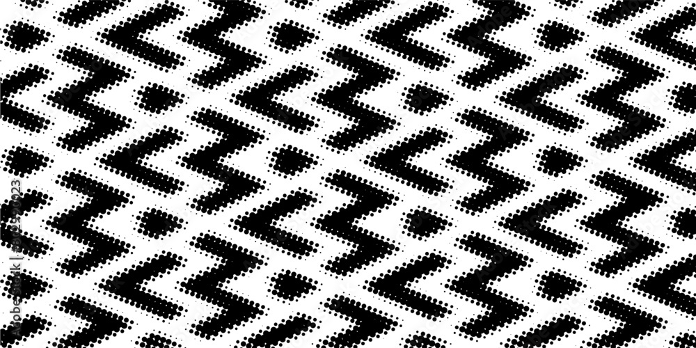 Poster dots halftone white and black color pattern abstract geometric pattern with stripes,