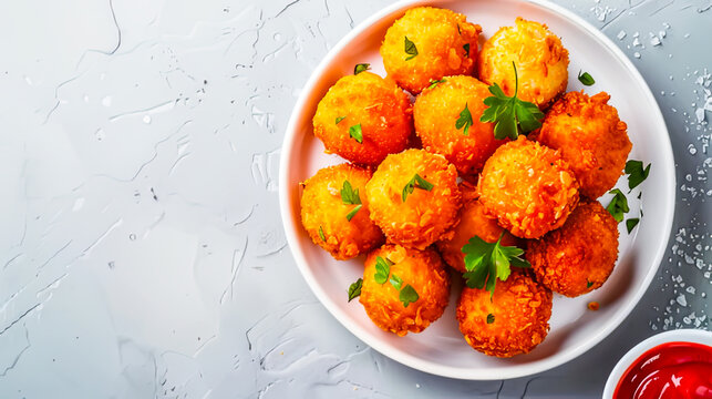 Croquette auf einem Teller