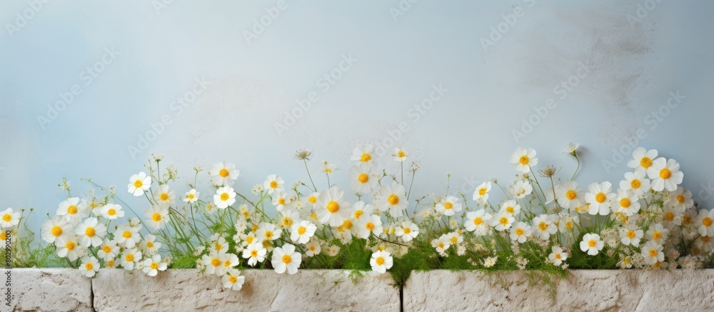 Aufkleber a background with solitary flowers providing ample empty space for an image