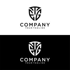 TEG Shield Lettermark Logo Vecttor.