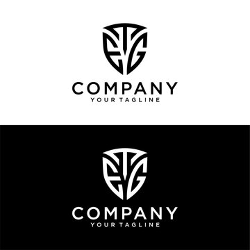 TEG Shield Lettermark Logo Vecttor.