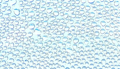 Water drops, dew or dripping rain droplets isolated on white background, set