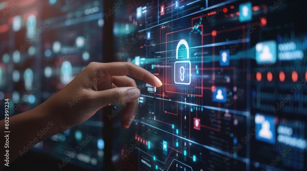 Poster enhance digital barrier protections against phishing with secure locking mechanisms, focusing on pri