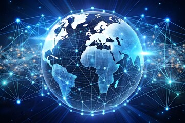 graphic Global Internet connect Chatgpt Chat with AI, Artificial Intelligence. using command prompt for generates something, Futuristic technology transformation.