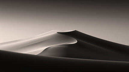 Moonlit night in the sahara desert, with endless sand dune