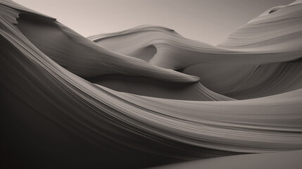 Moonlit night in the sahara desert, with endless sand dune