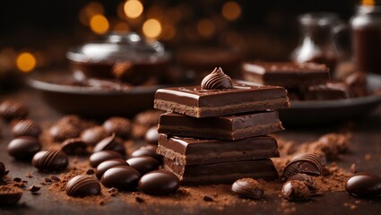 chocolate on a chocolate HD 8K wallpaper Stock Photography Photo Image