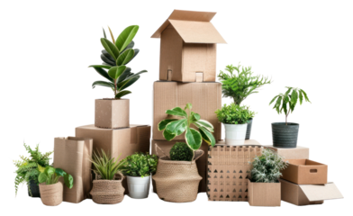 PNG Move to new house cardboard carton plant