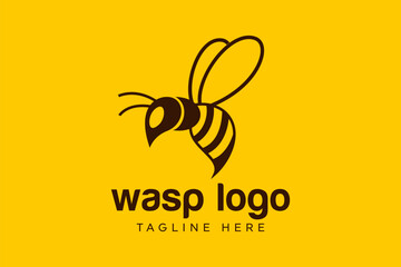 Wasp logo design vector