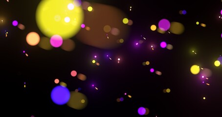 colorful light trails with motion blur effect, long time exposure.