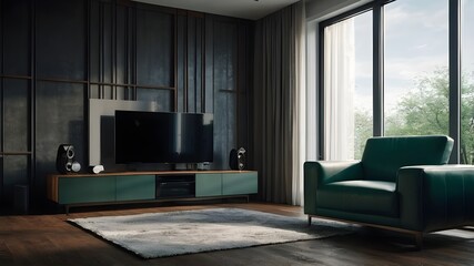 Stylish Interior Design Comfortable Living Room in a Modern Apartment, Contemporary Apartment Living Interior Design with a Focus on Comfort and Style, Elegant Living Room Interior Design Ideas