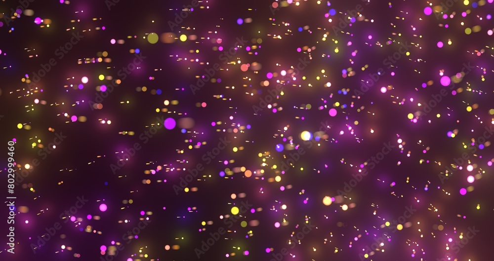 Poster Flying inside digital data tunnel. Futuristic abstract background with neon rays