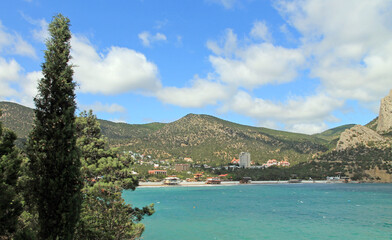 Crimea. Blue Bay is a picturesque bay near the village of Novy Svet.