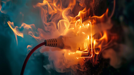 Electrical plug in the house short circuited and caught fire